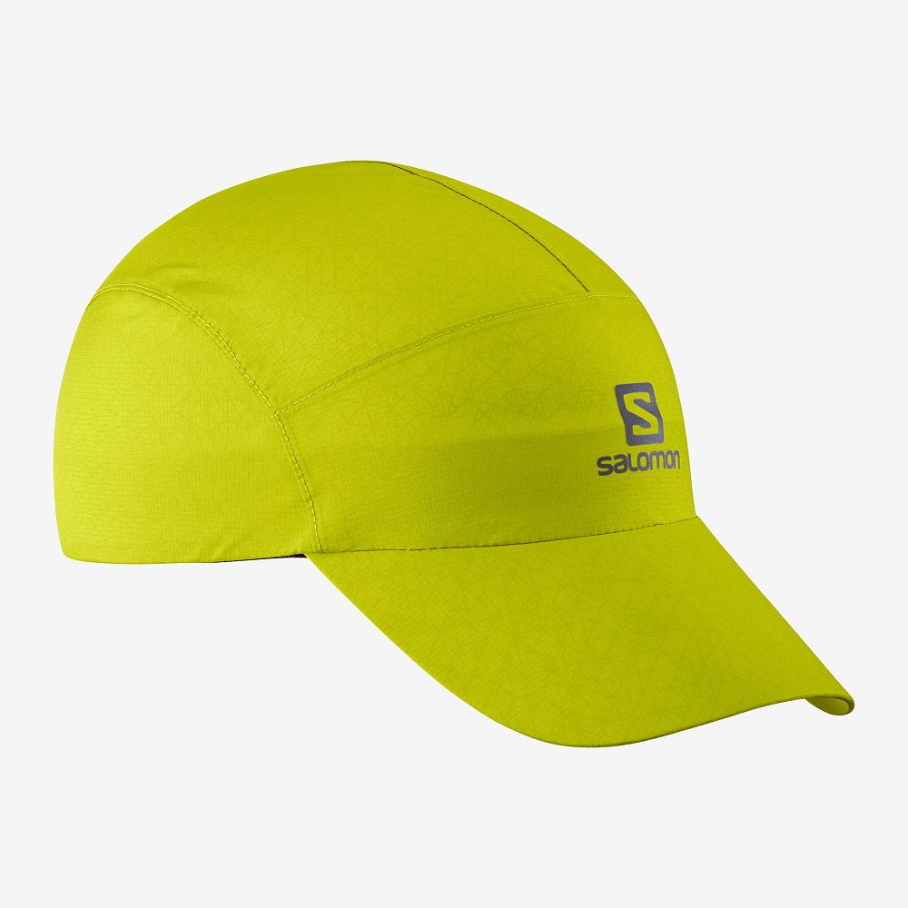 Casquette Salomon Homme Jaune - Salomon WATERPROOF - France (5804-QFPXR)